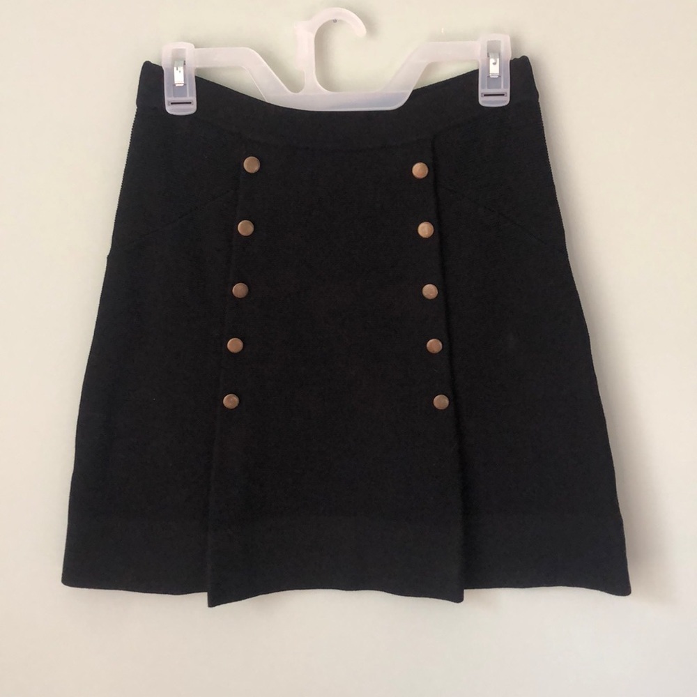 LILI SIDONIO MOLLY BRACKEN BLACK BUTTON VISCOSE BLEND MINI SKIRT